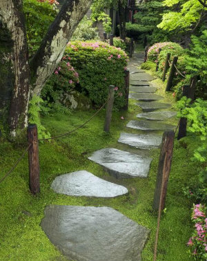Large stepping stone slabs